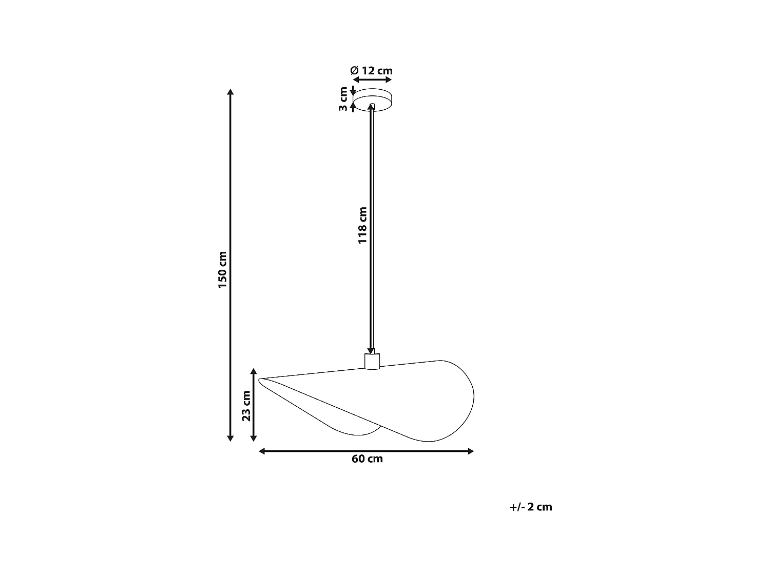 Lampe suspension MAHI Métal Noir