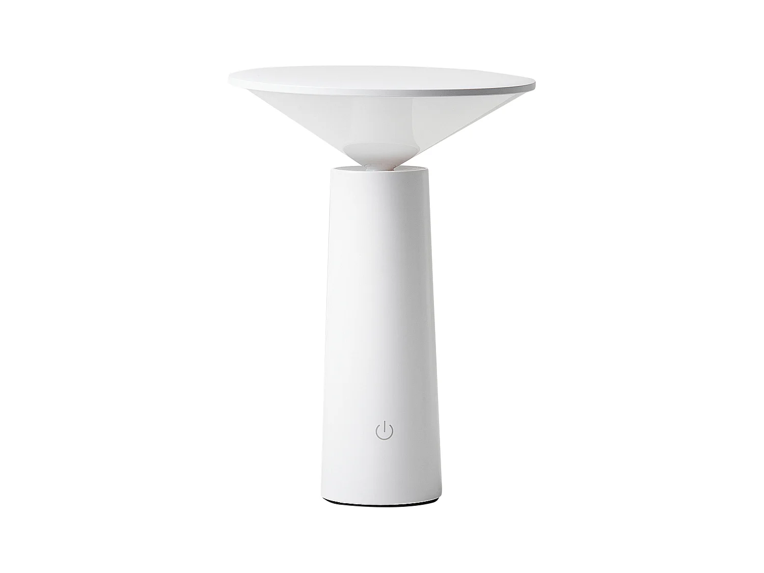 Tischlampe Metall weiß wiederaufladbar kabellos Akku Touch Funktion Levira