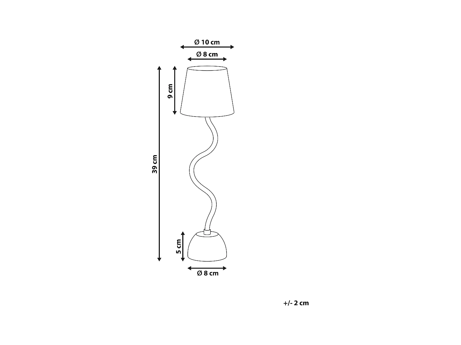 Candeeiro de mesa LED sem fios VOUGA Com regulador de intensidade Metal Creme