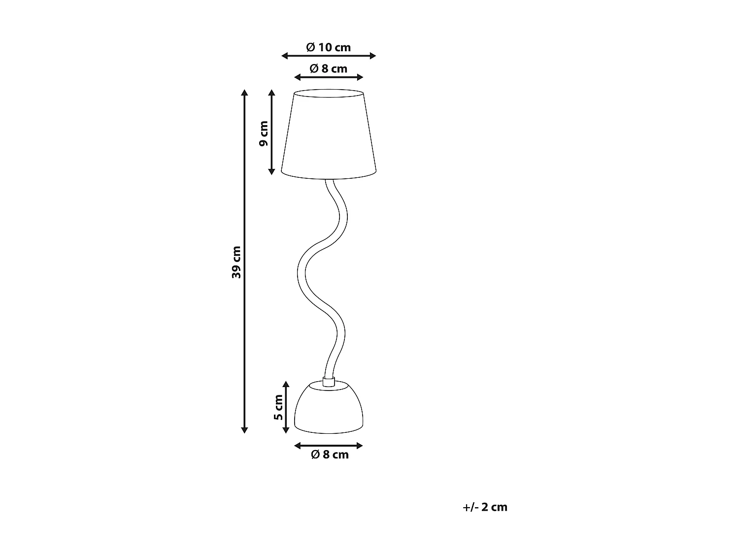 Candeeiro de mesa LED sem fios VOUGA Com regulador de intensidade Metal Creme