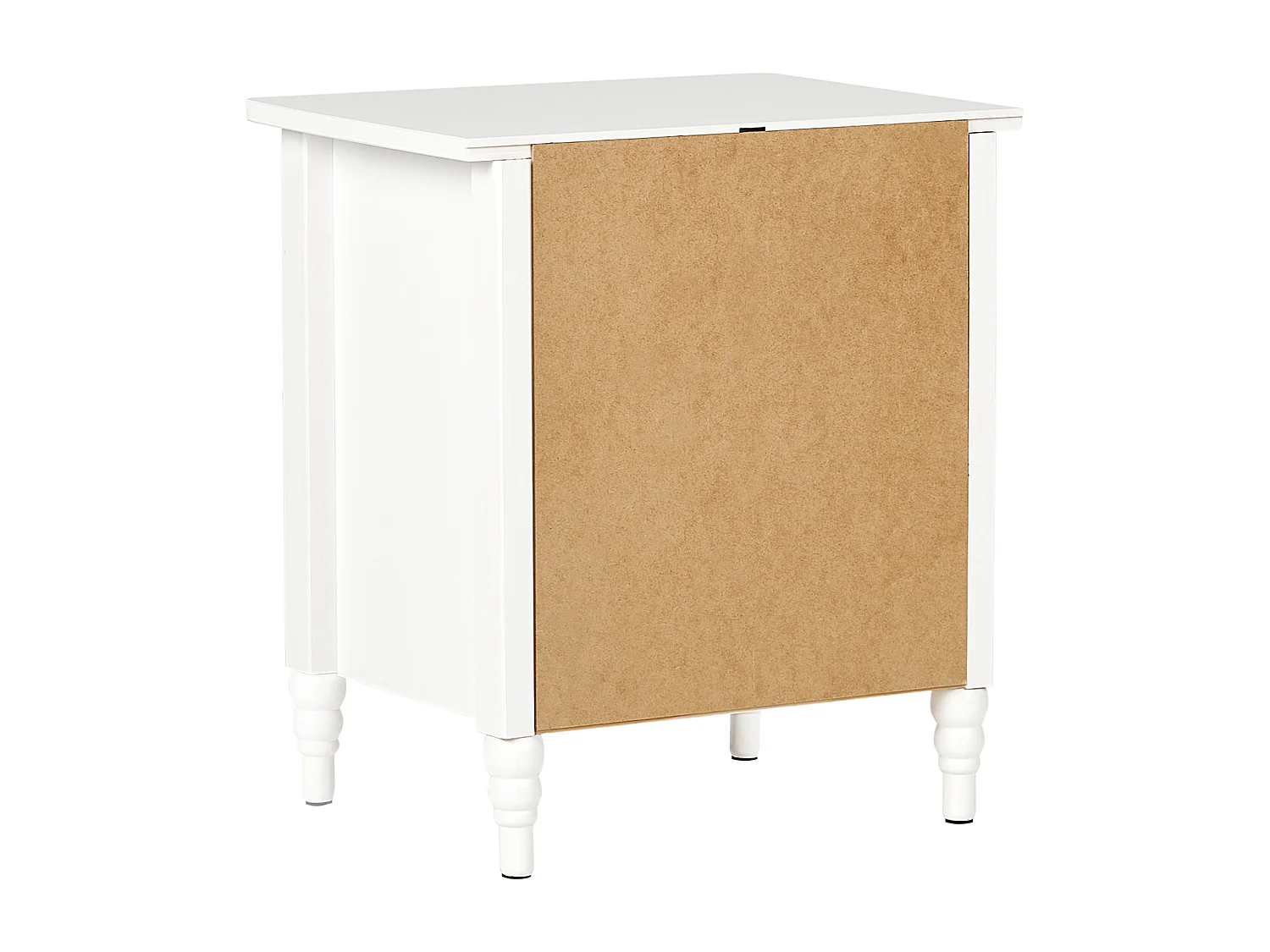 Mesita de noche 2 cajones SHILLINGTON Madera de pino Blanco