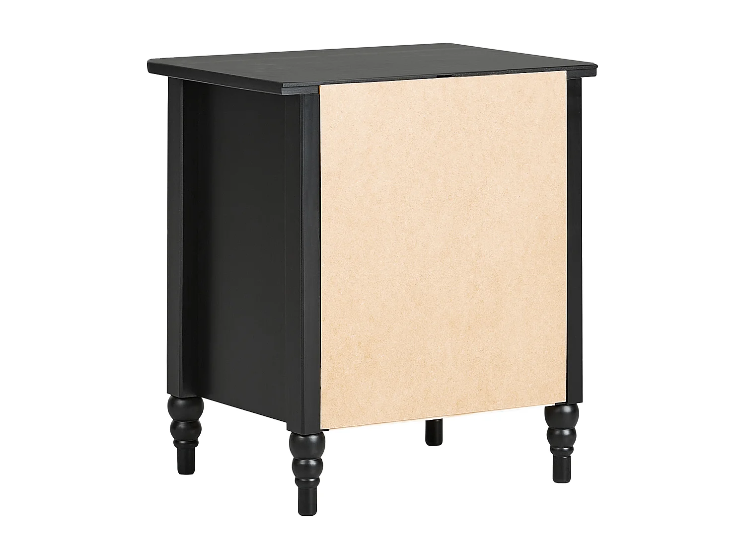 Comodino 2 cassetti SHILLINGTON Legno di pino Nero