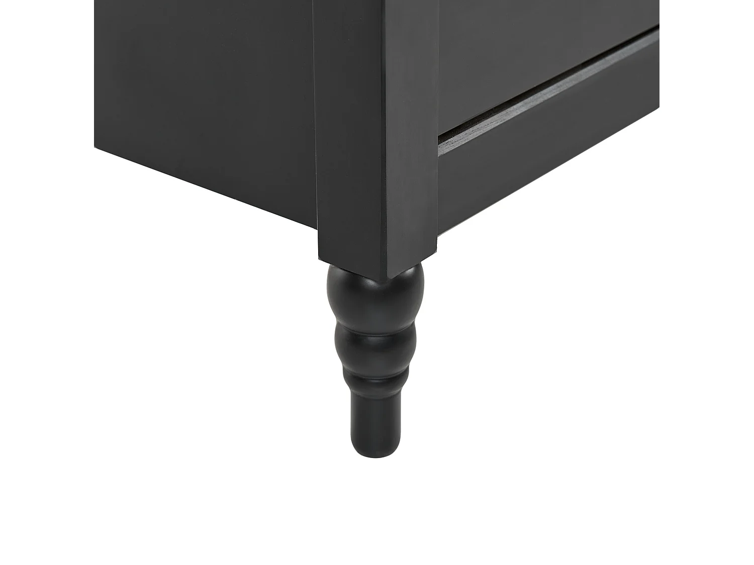 Comodino 2 cassetti SHILLINGTON Legno di pino Nero