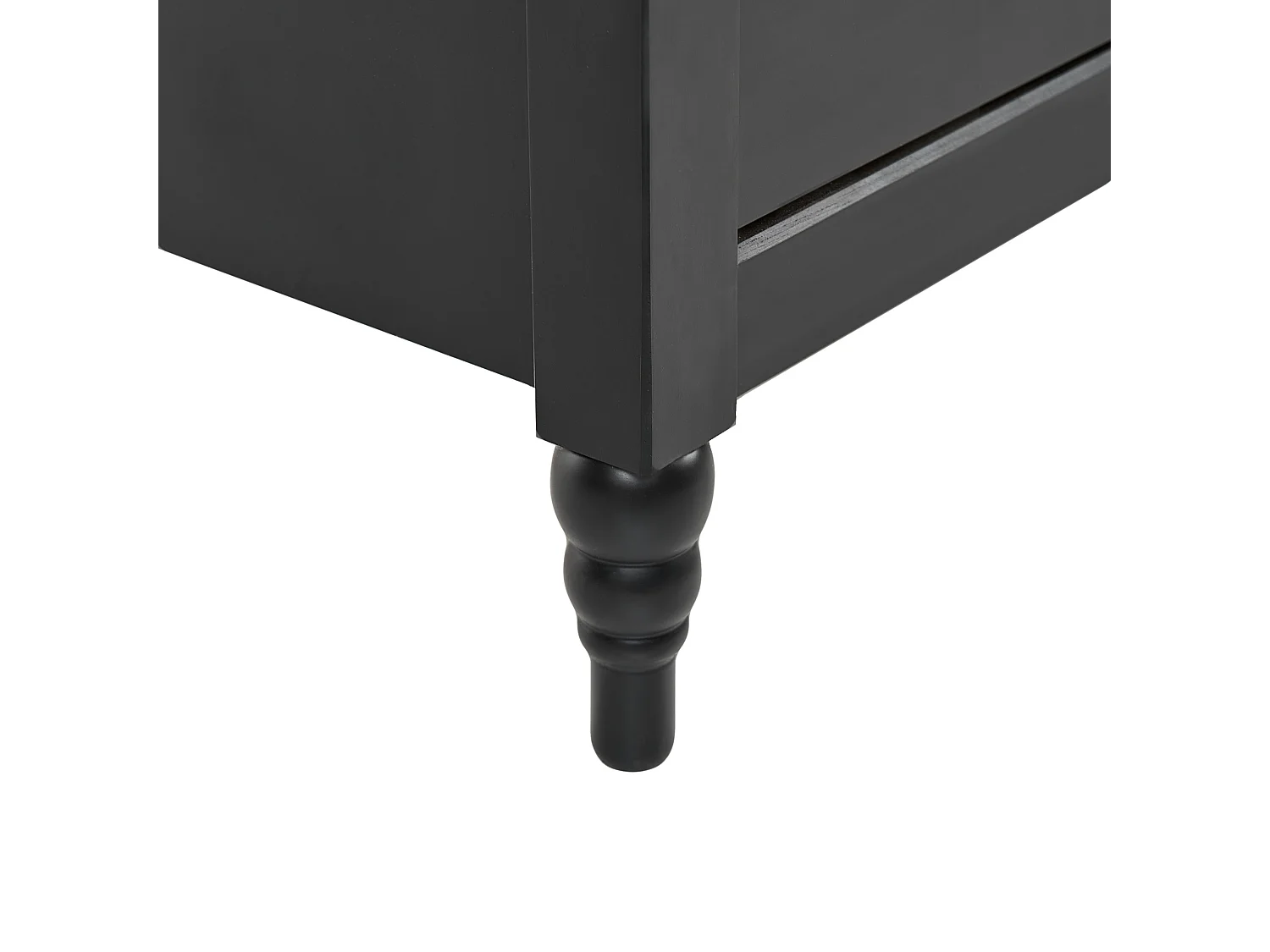 Table de nuit à 2 tiroirs SHILLINGTON Bois de pin Noir