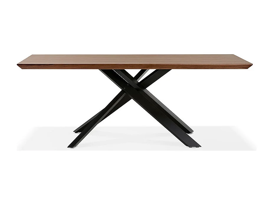 Esstisch mit zentralem X-förmigem Bein - WALABY - bruin - 200x100x75,5 cm