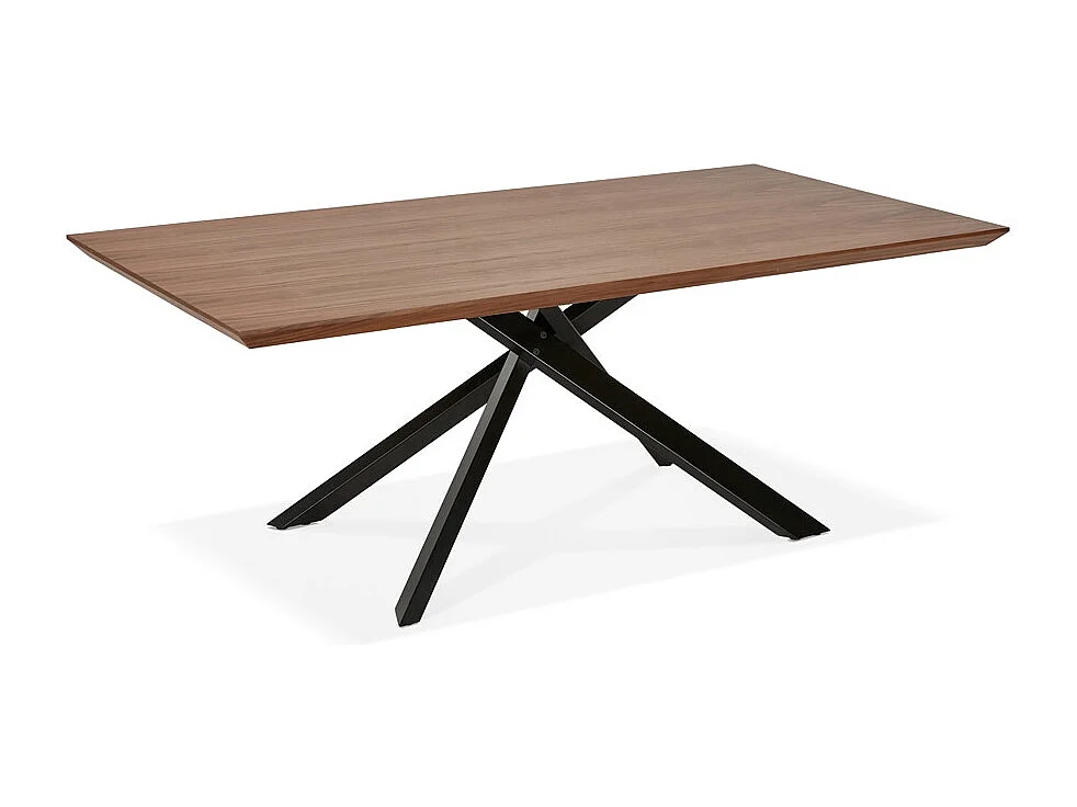 Esstisch mit zentralem X-förmigem Bein - WALABY - bruin - 200x100x75,5 cm