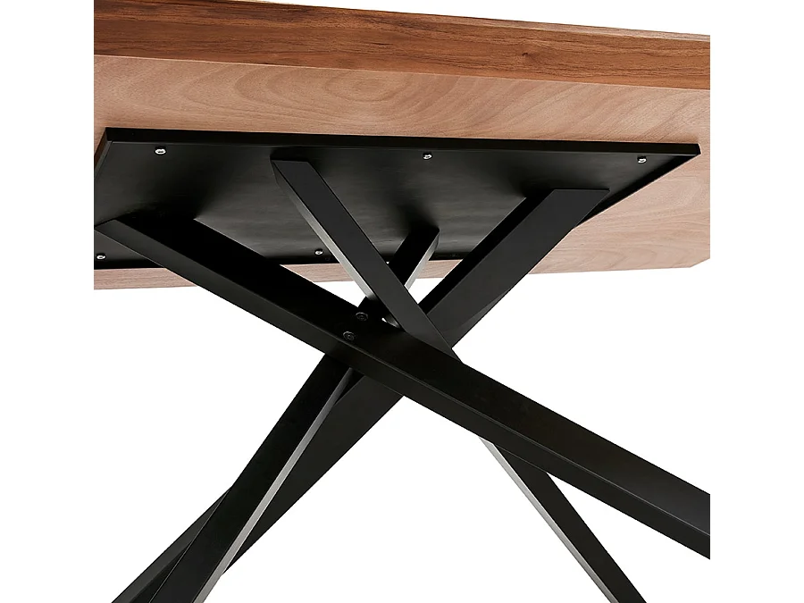 Esstisch mit zentralem X-förmigem Bein - WALABY - bruin - 200x100x75,5 cm