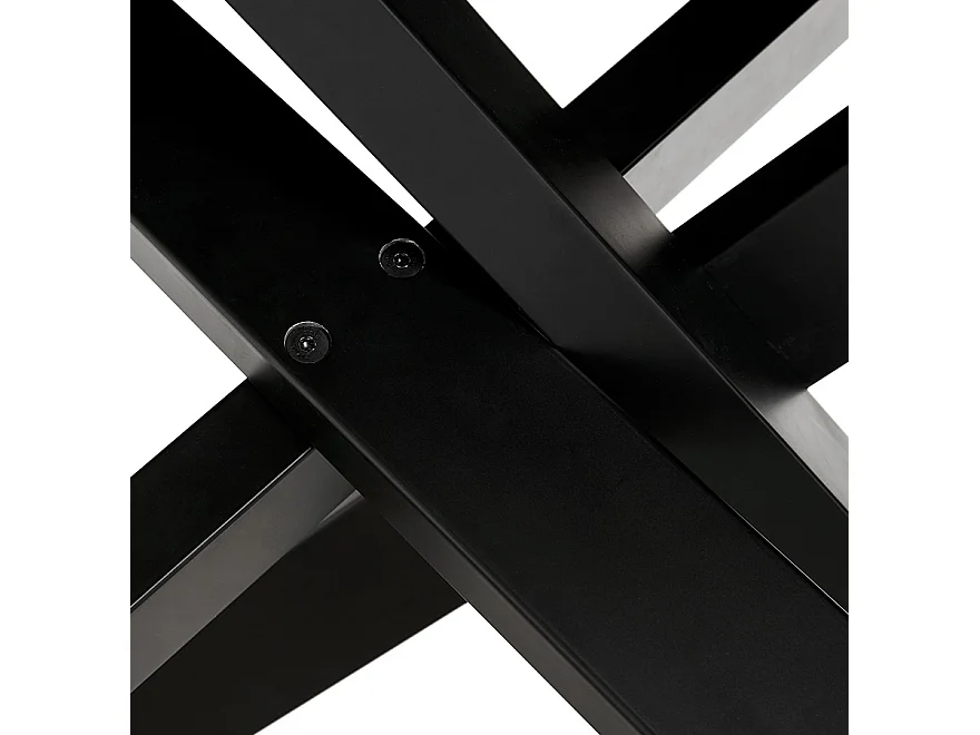 Esstisch mit zentralem X-förmigem Bein - WALABY - bruin - 200x100x75,5 cm