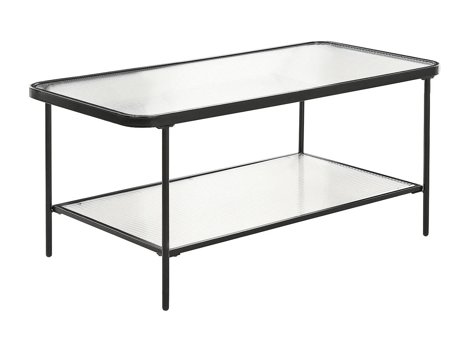 Table basse BLAIR Verre de sécurité Noir