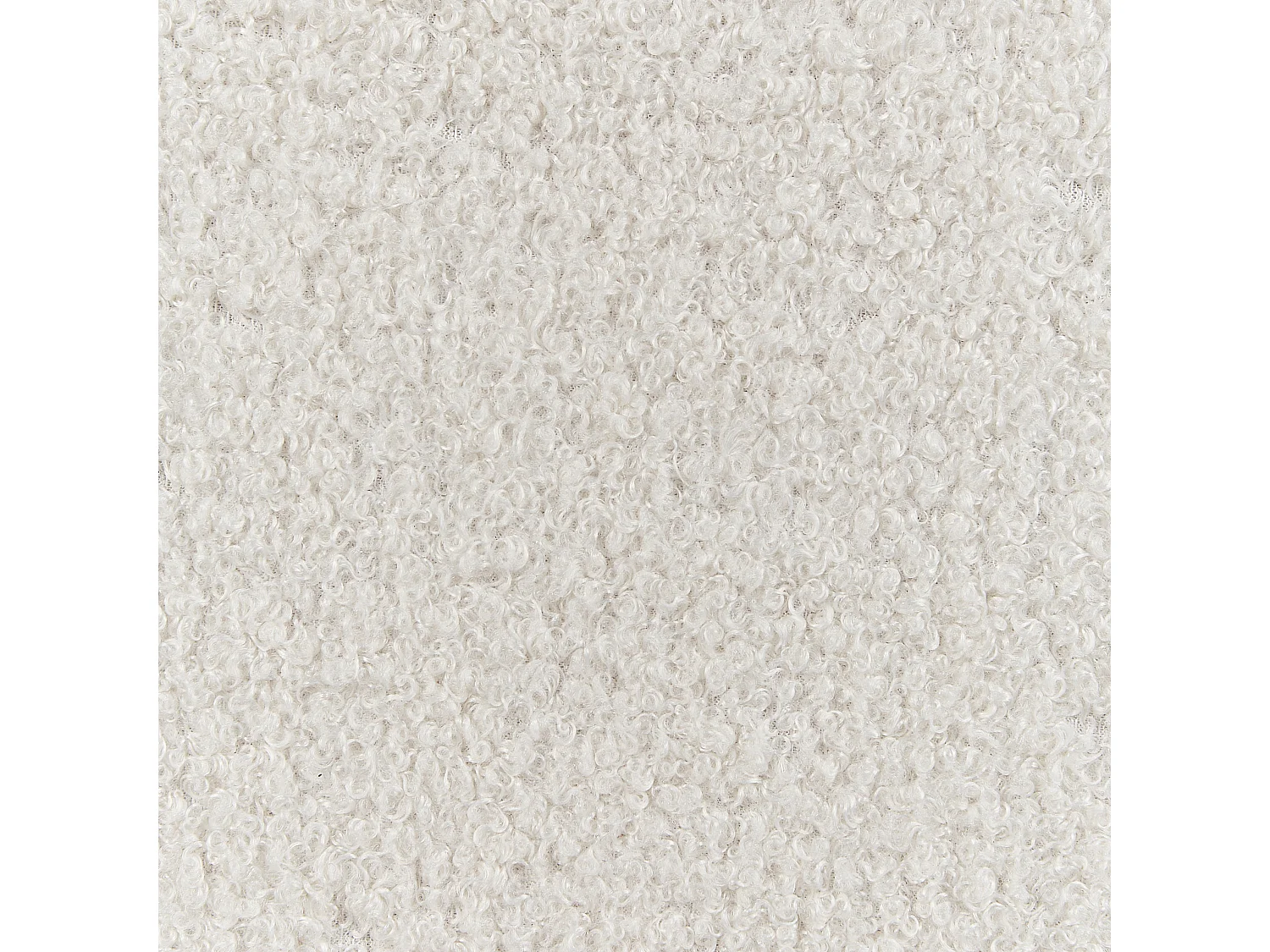 Sessel Bouclé creme weiß / dunkler Holzfarbton mit Armlehnen Retro Stil Esrum