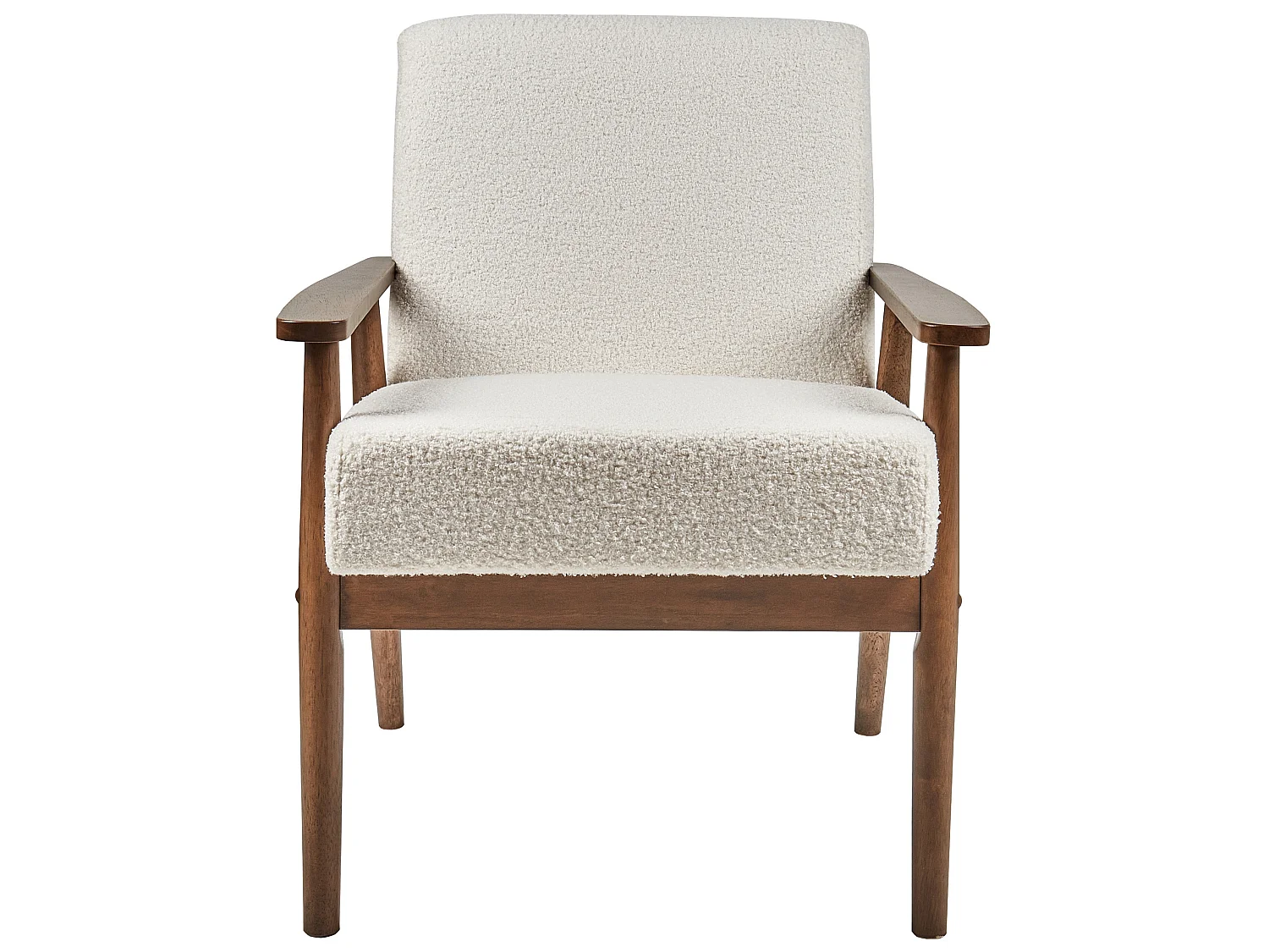 Armchair ESRUM Boucle Dark Brown/ White