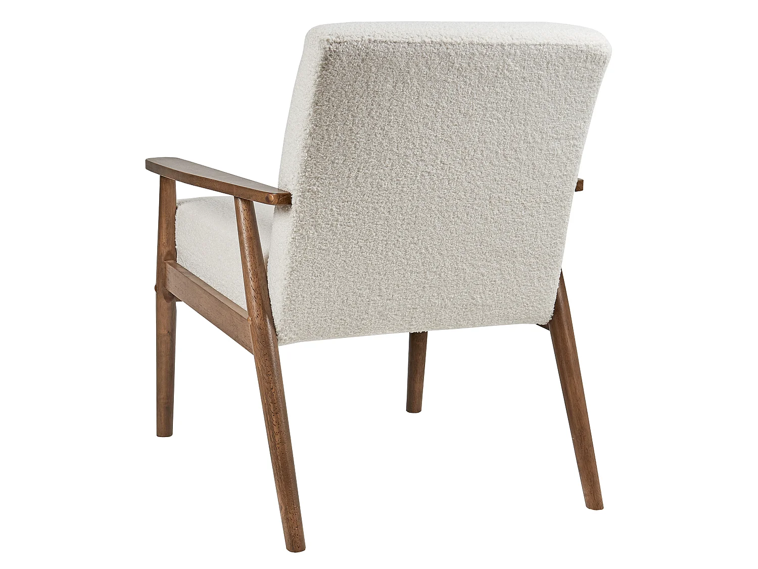 Armchair ESRUM Boucle Dark Brown/ White