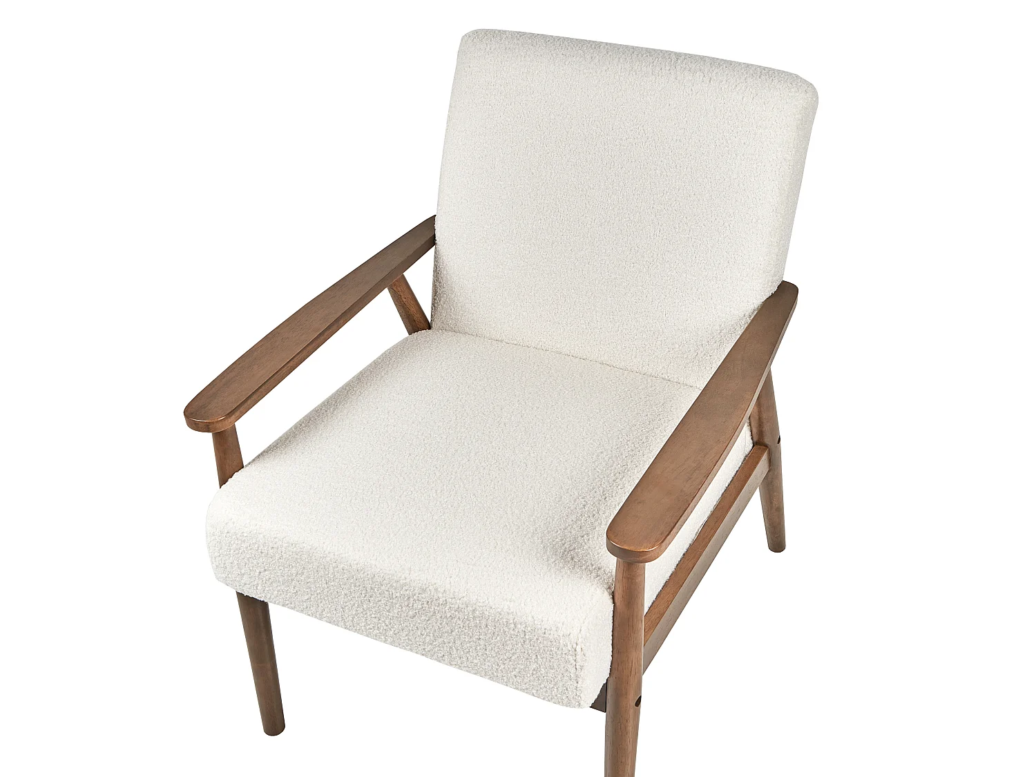 Armchair ESRUM Boucle Dark Brown/ White