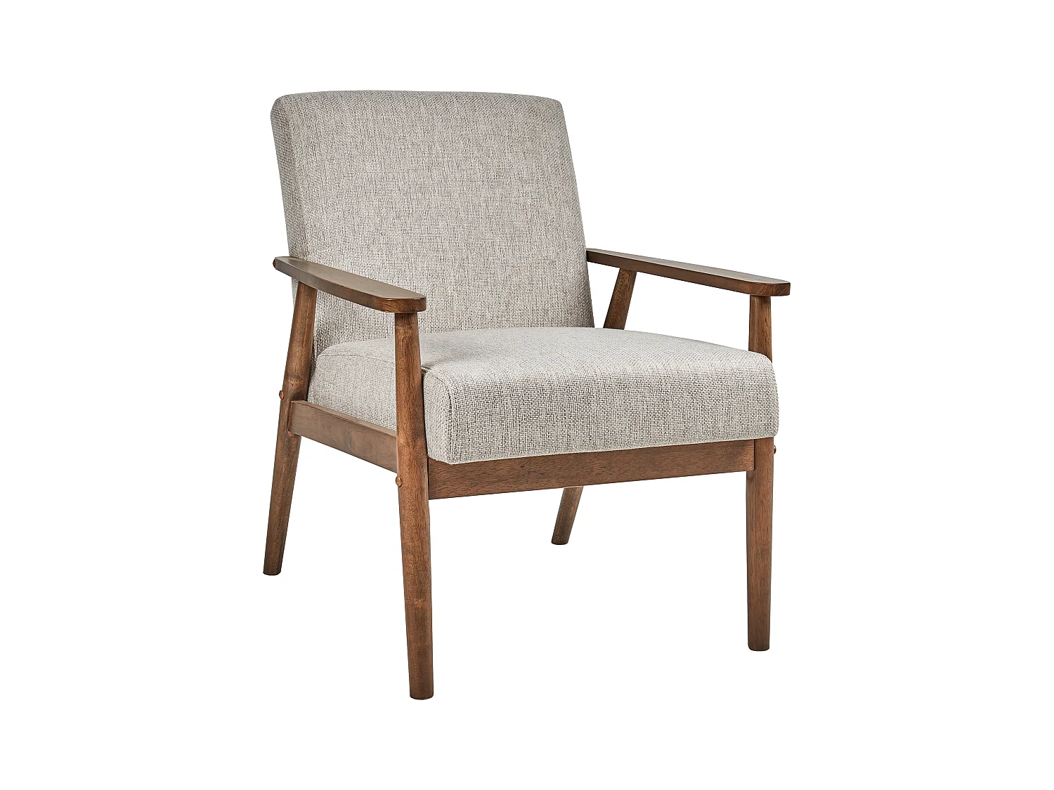 Fauteuil ESRUM Tissu Marron foncé/gris