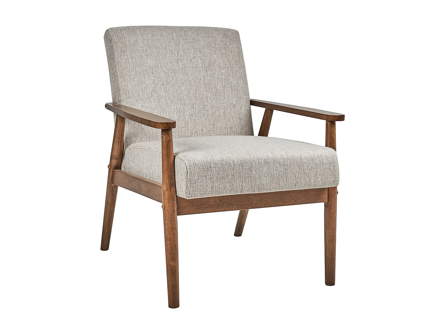 Fauteuil ESRUM Tissu Marron foncé/gris