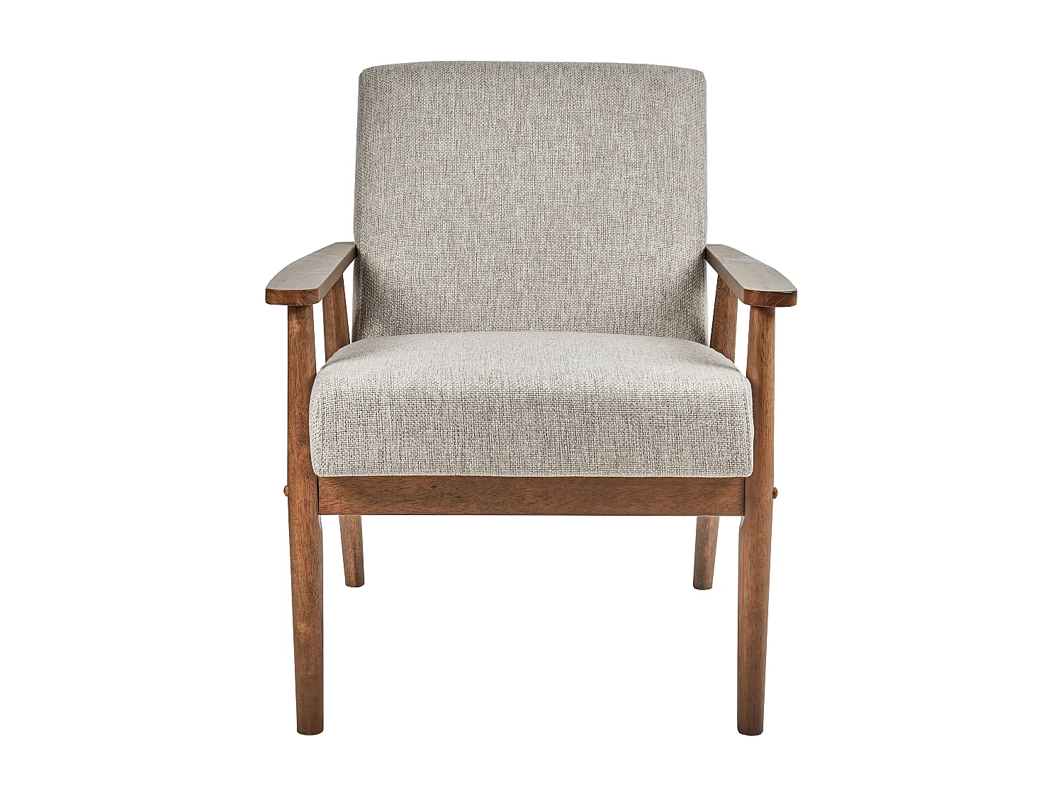 Fauteuil ESRUM Tissu Marron foncé/gris