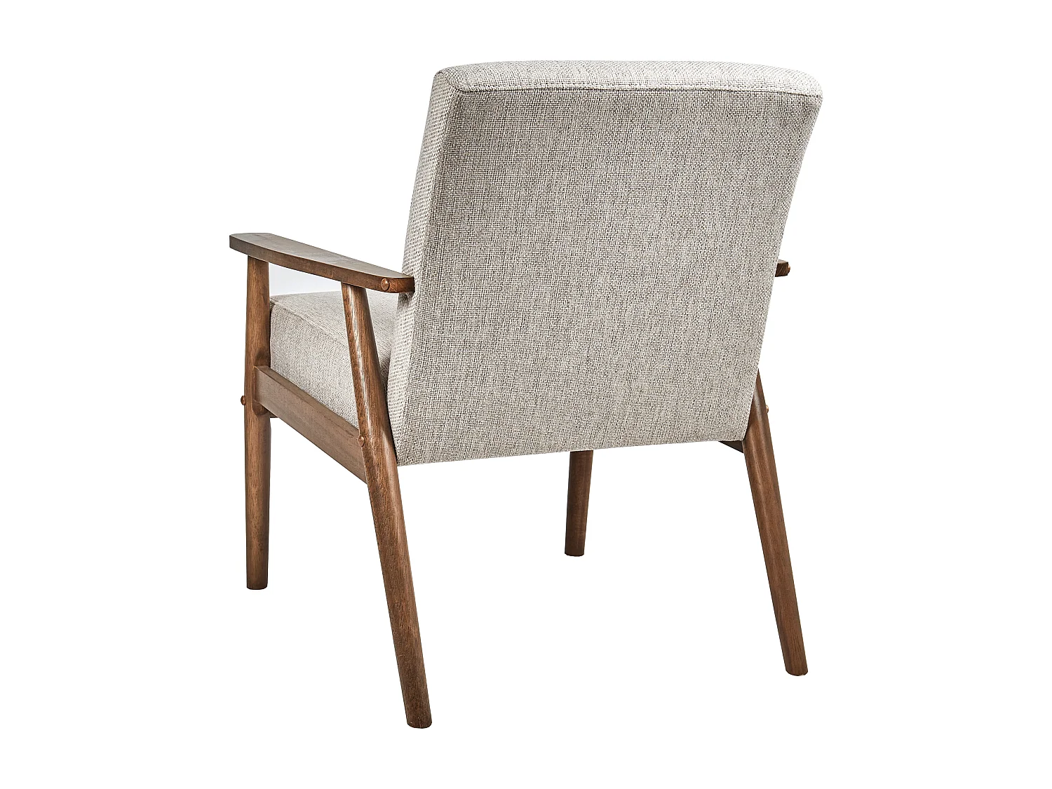 Fauteuil ESRUM Tissu Marron foncé/gris