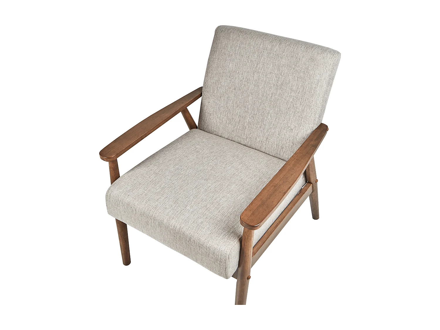 Fauteuil ESRUM Tissu Marron foncé/gris