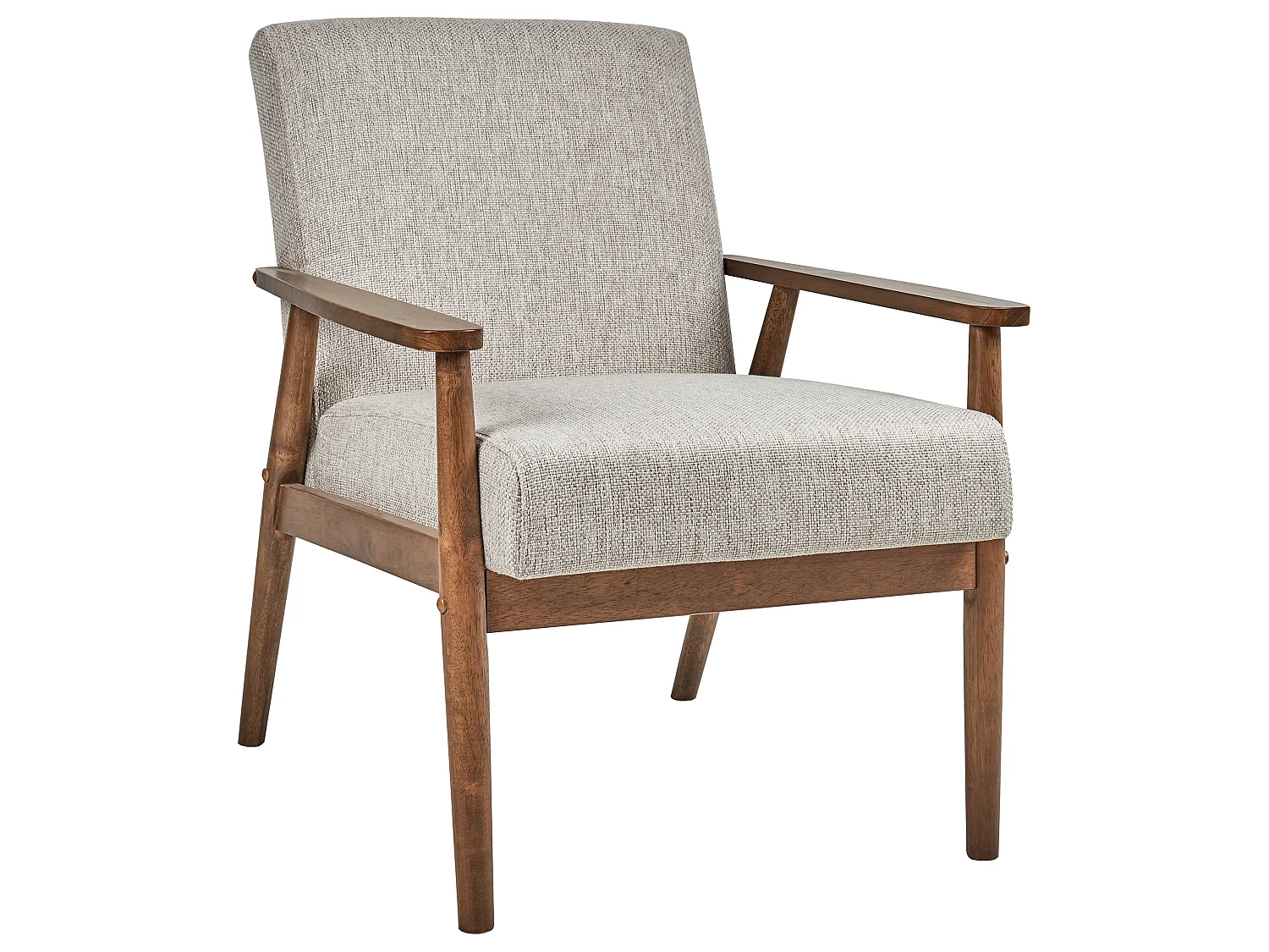 Armchair ESRUM Fabric Dark Brown/ Grey