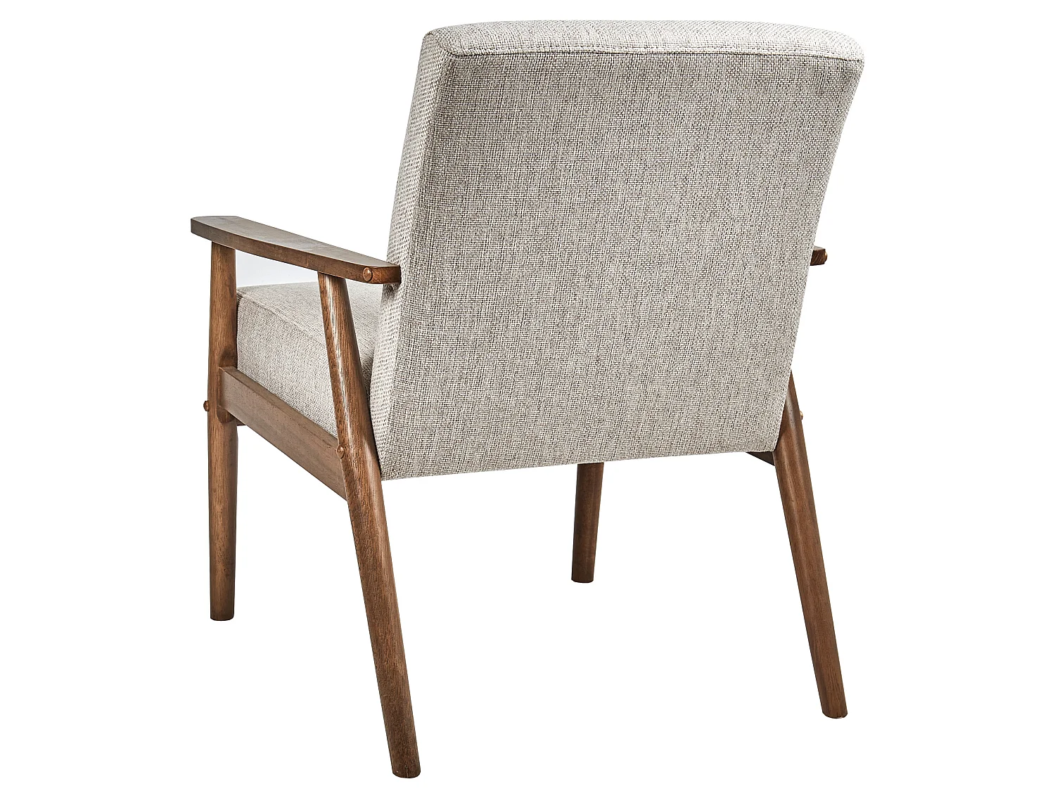 Armchair ESRUM Fabric Dark Brown/ Grey