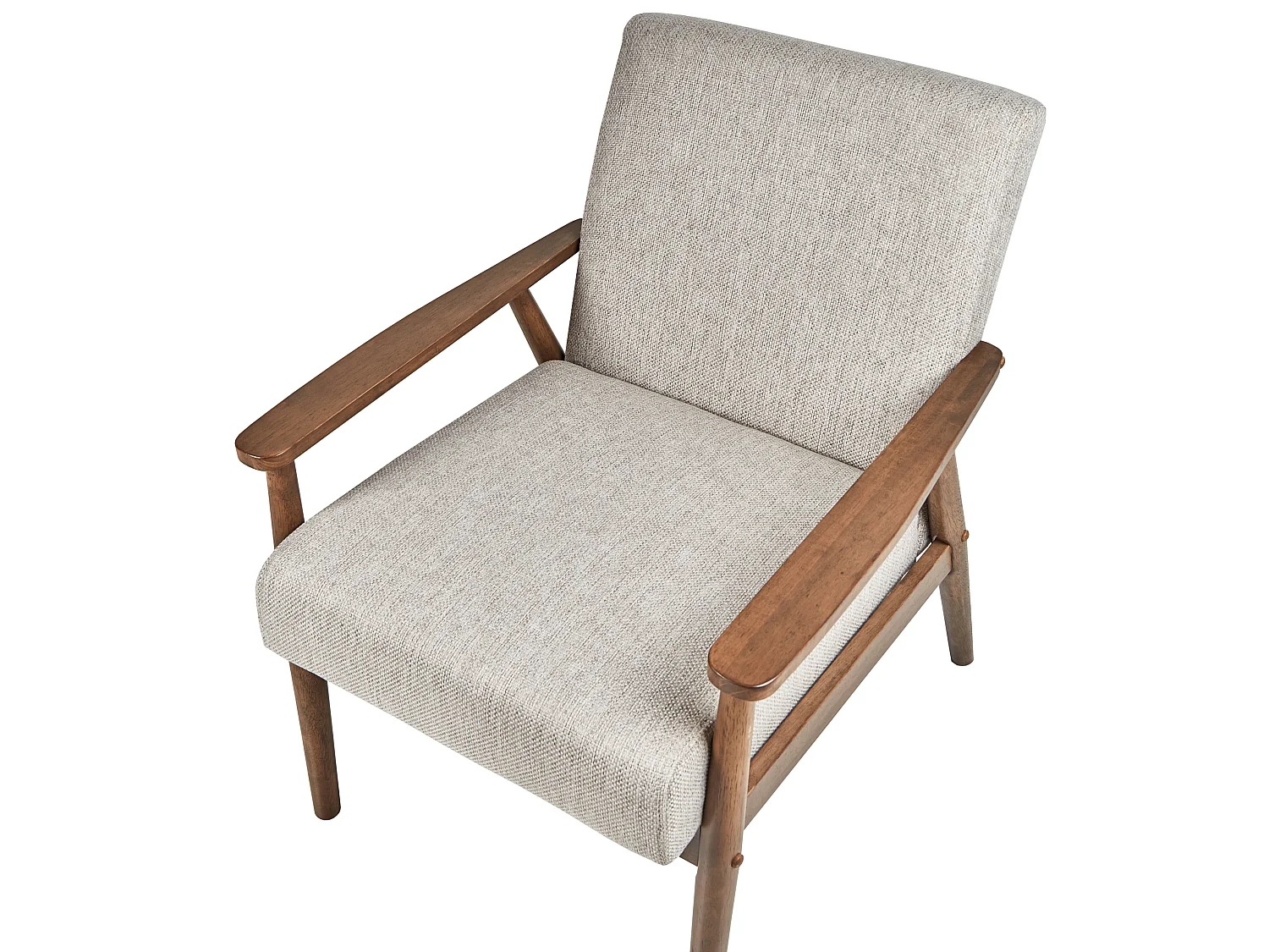 Armchair ESRUM Fabric Dark Brown/ Grey