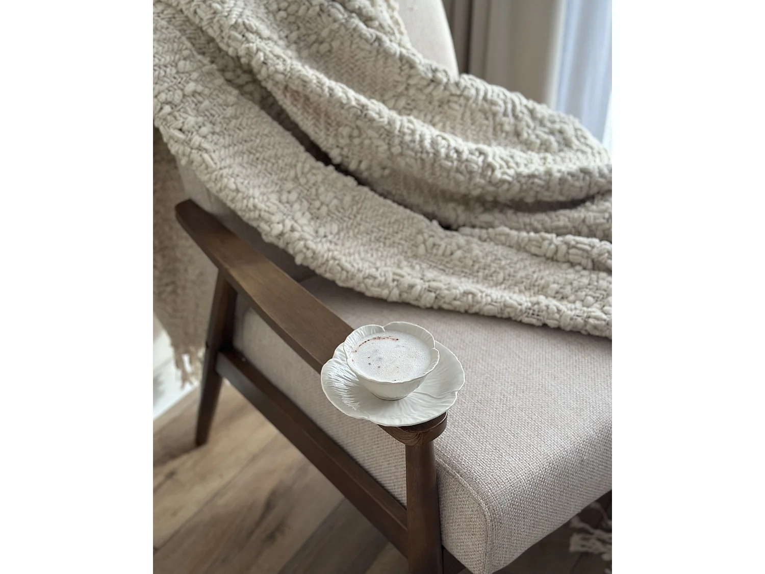 Fauteuil ESRUM Tissu Beige