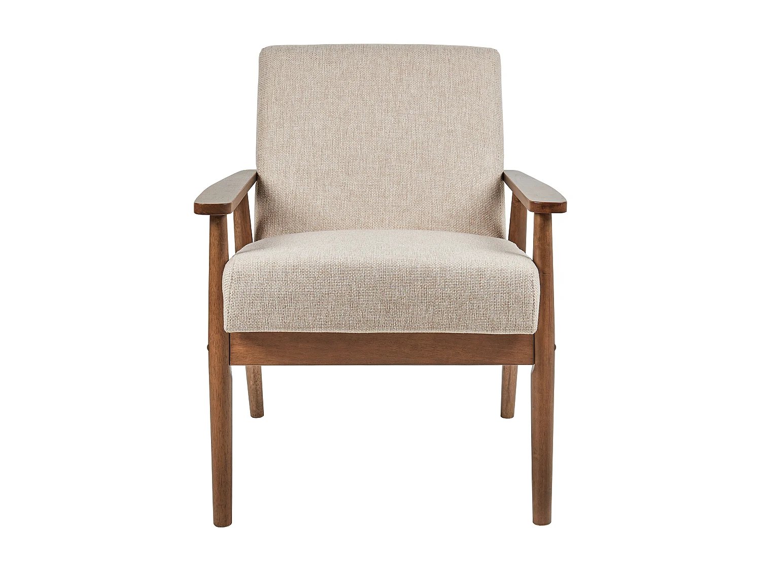 Fauteuil ESRUM Tissu Marron foncé/beige