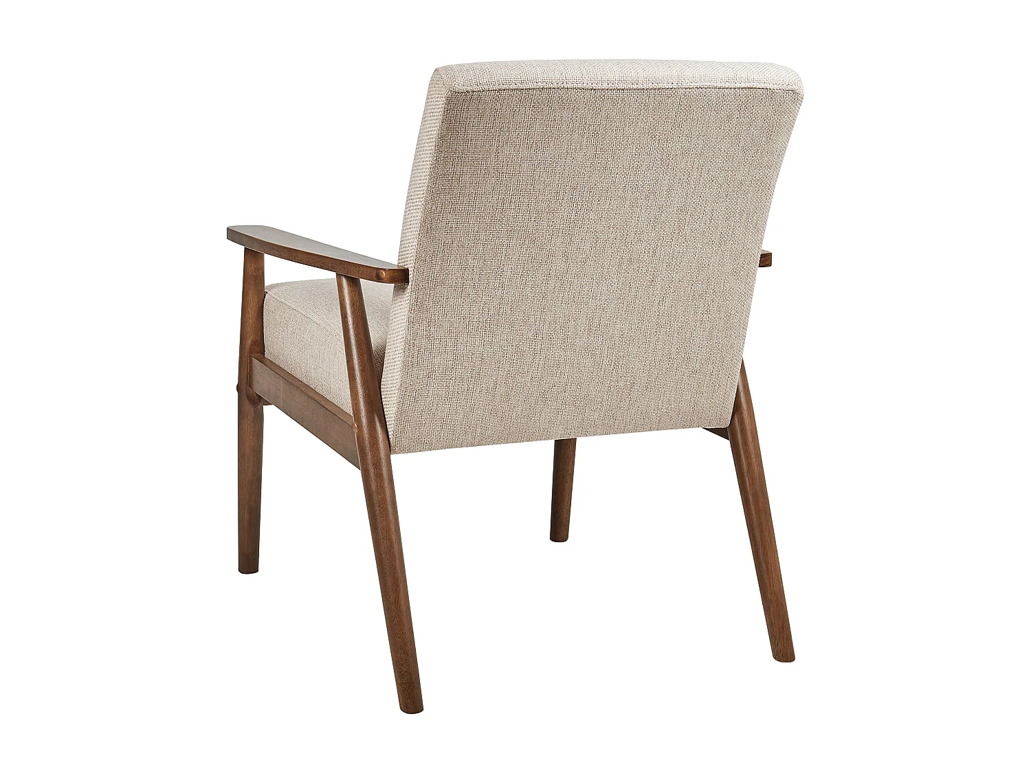 Fauteuil ESRUM Tissu Marron foncé/beige