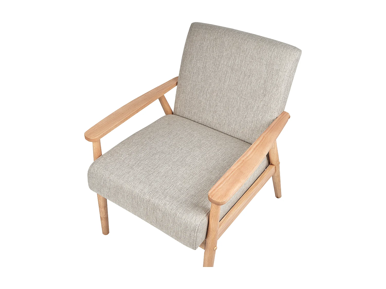 Fauteuil ESRUM Tissu Marron clair/gris