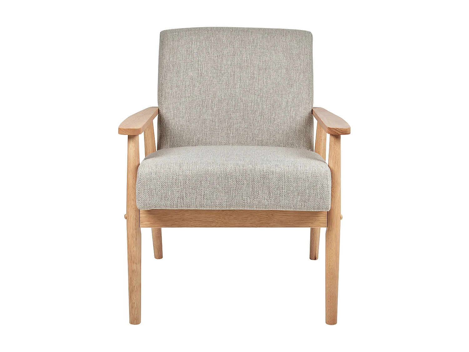 Fauteuil ESRUM Tissu Marron clair/gris