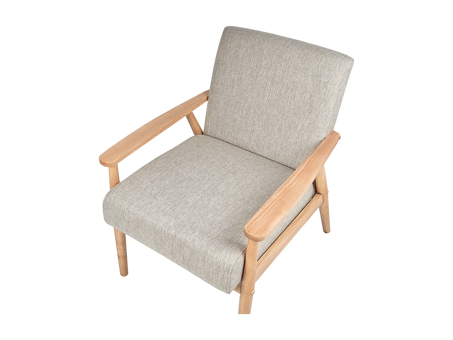 Fauteuil ESRUM Tissu Marron clair/gris