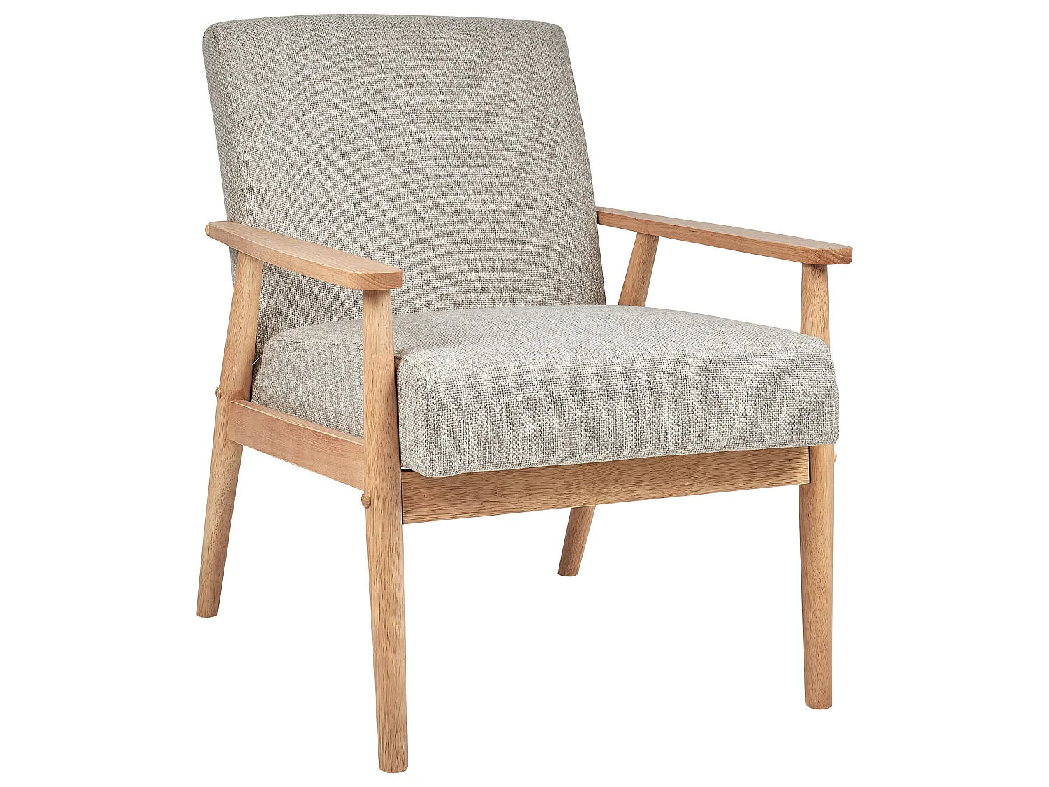 Armchair ESRUM Fabric Light Brown/ Grey