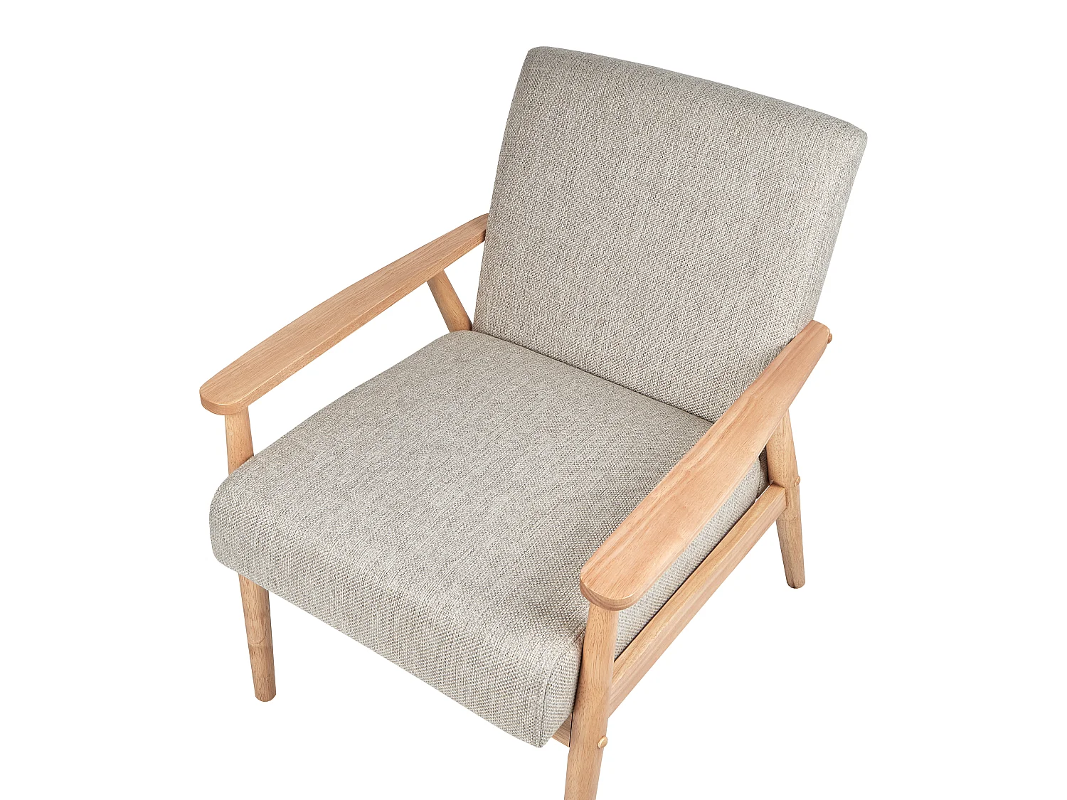 Armchair ESRUM Fabric Light Brown/ Grey
