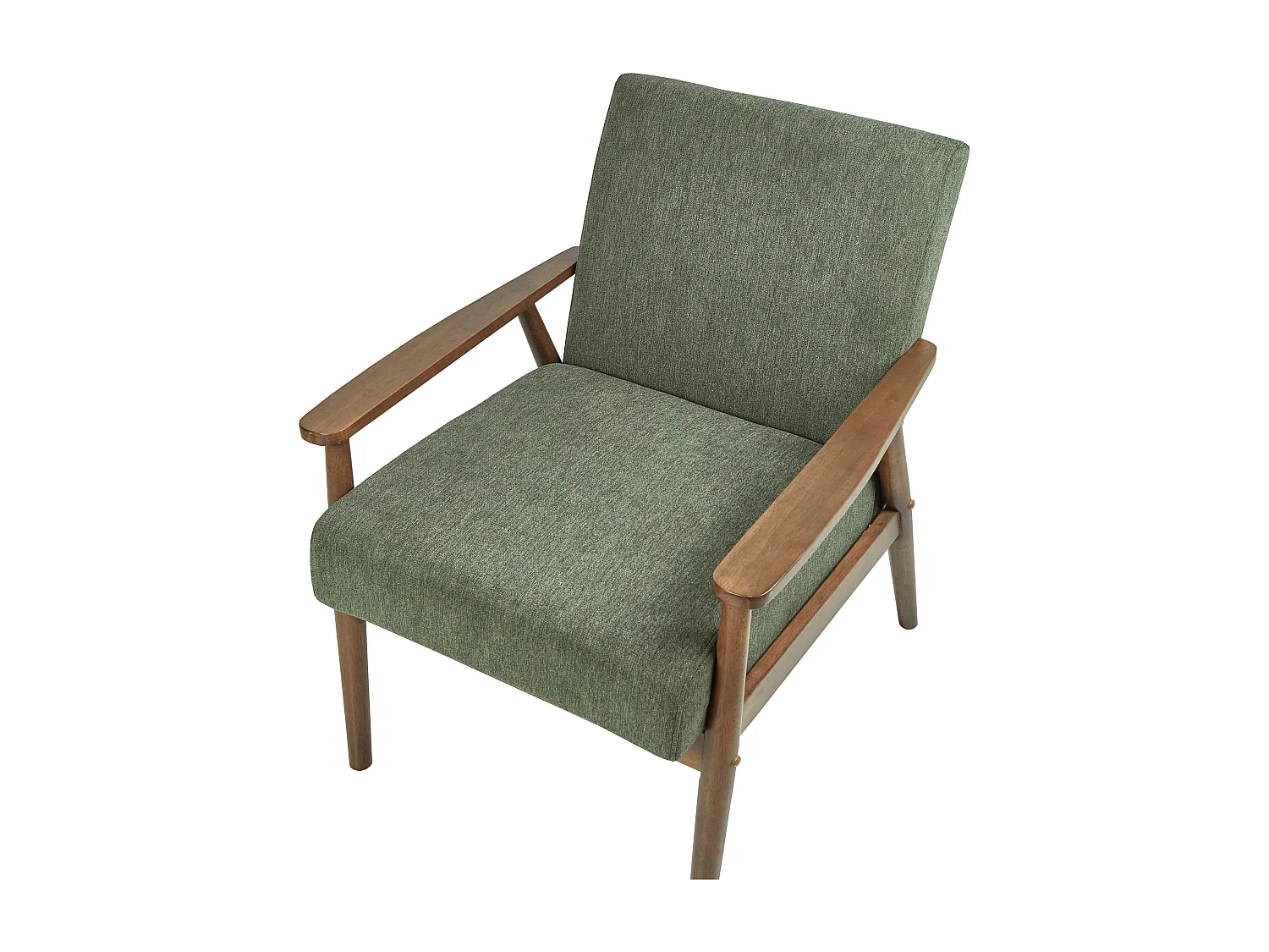 Fauteuil ESRUM Tissu Marron foncé/vert