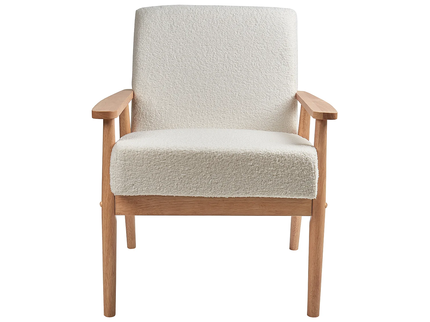 Fauteuil ESRUM Bouclé Blanc cassé