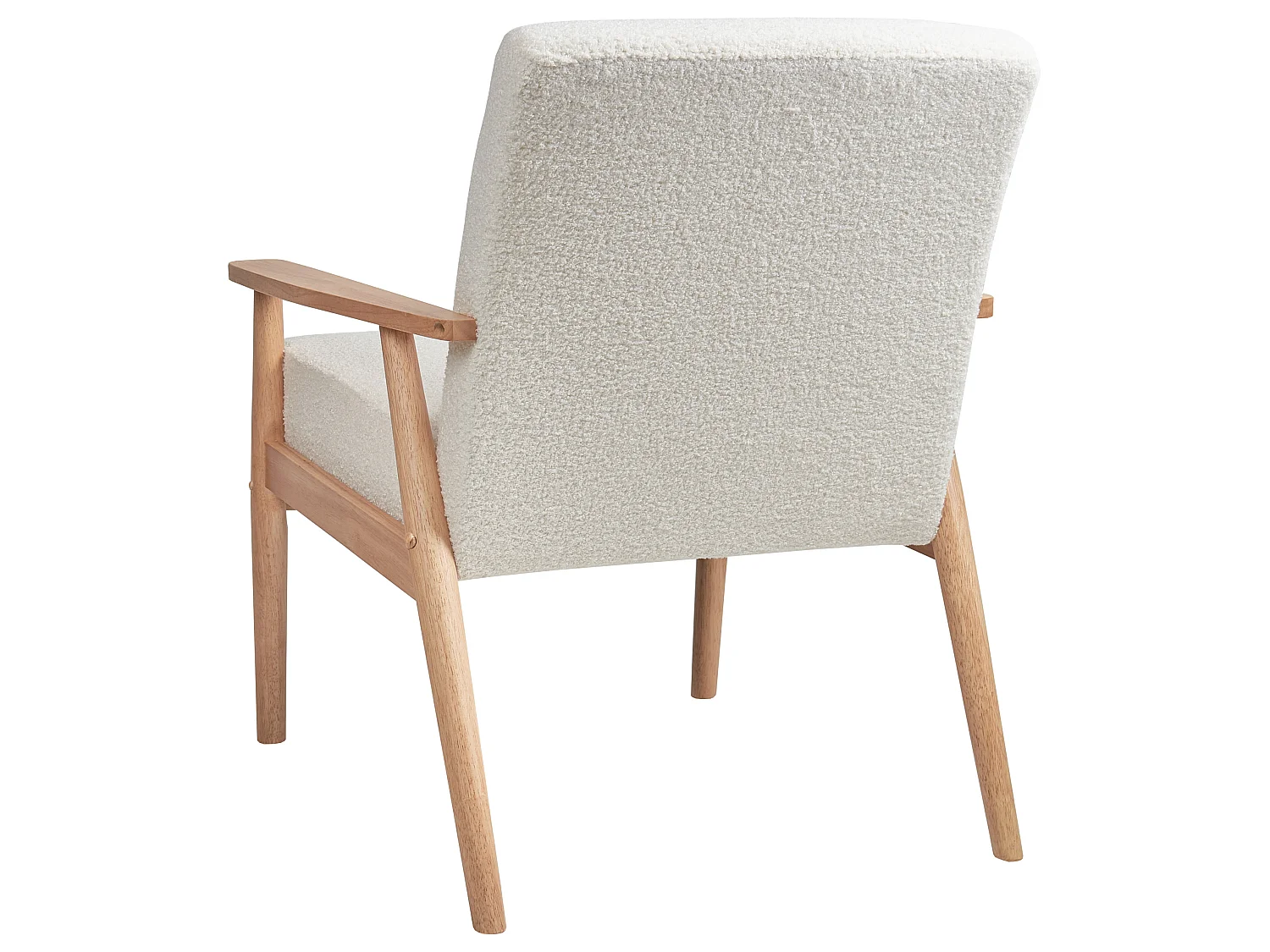 Fauteuil ESRUM Bouclé Blanc cassé
