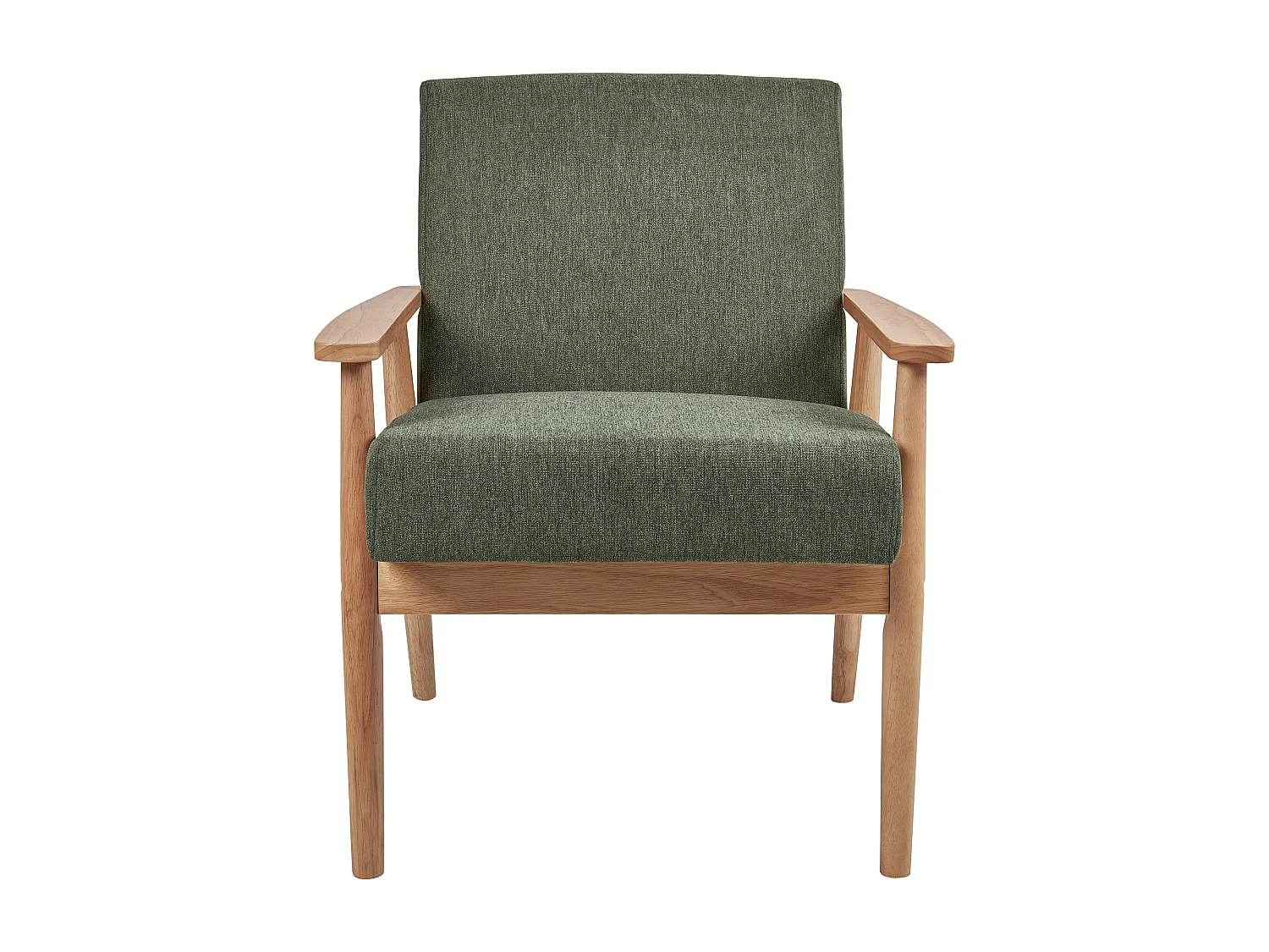 Fauteuil ESRUM Tissu Marron clair/vert
