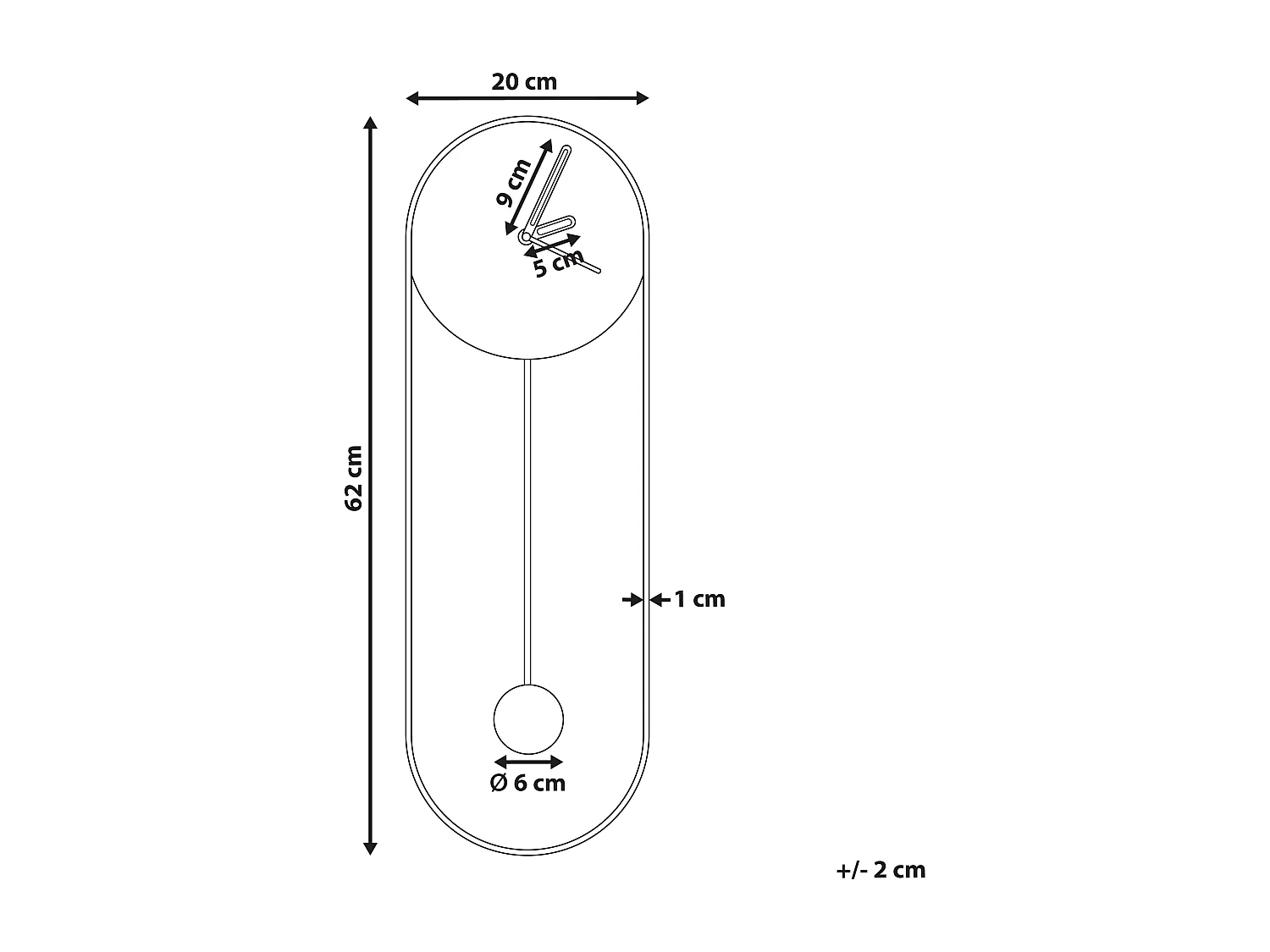 Wanduhr SALVAN 20 cm Metall Hellgrün