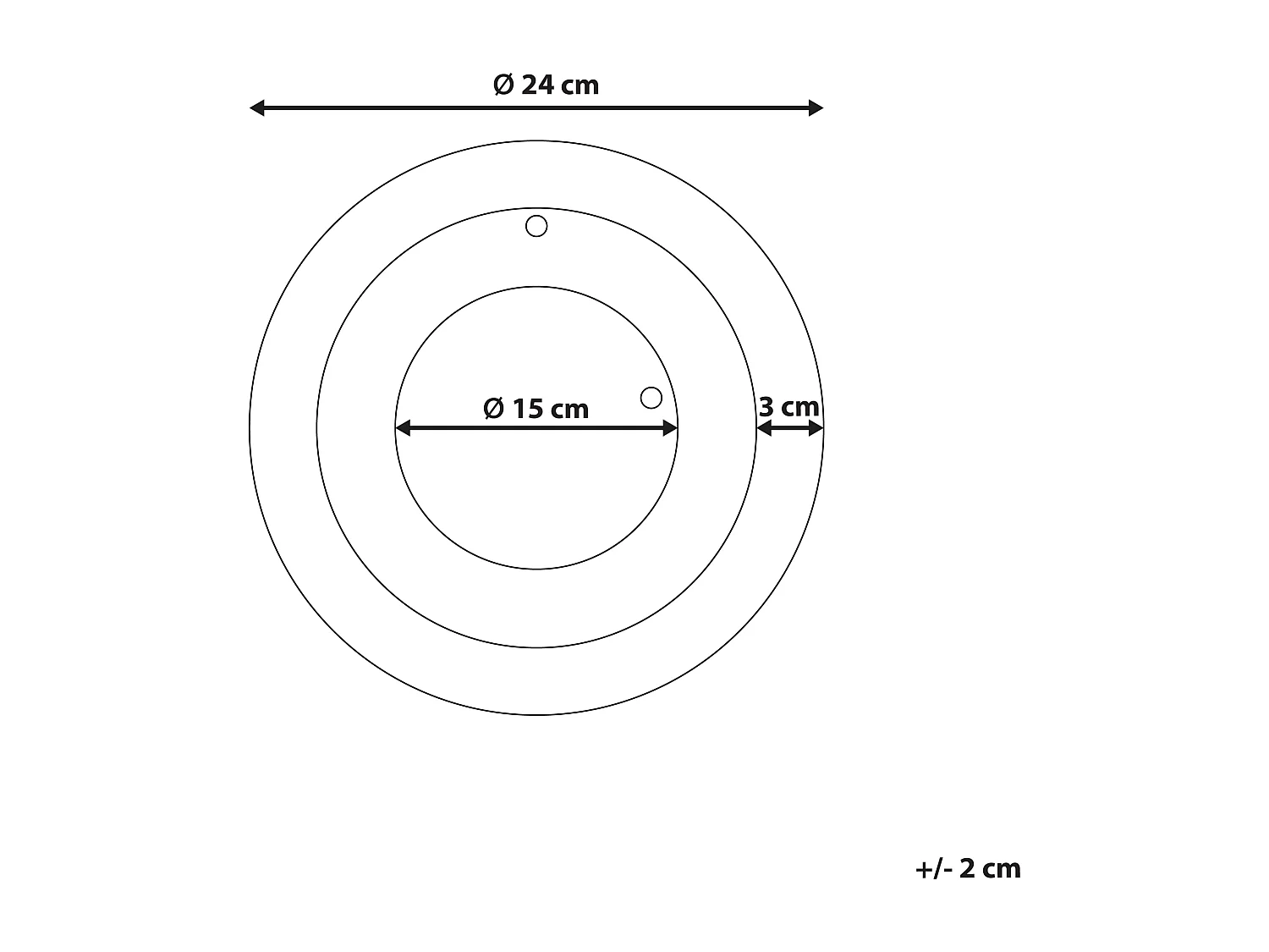 Horloge murale CLUSES 30 cm Métal Noir