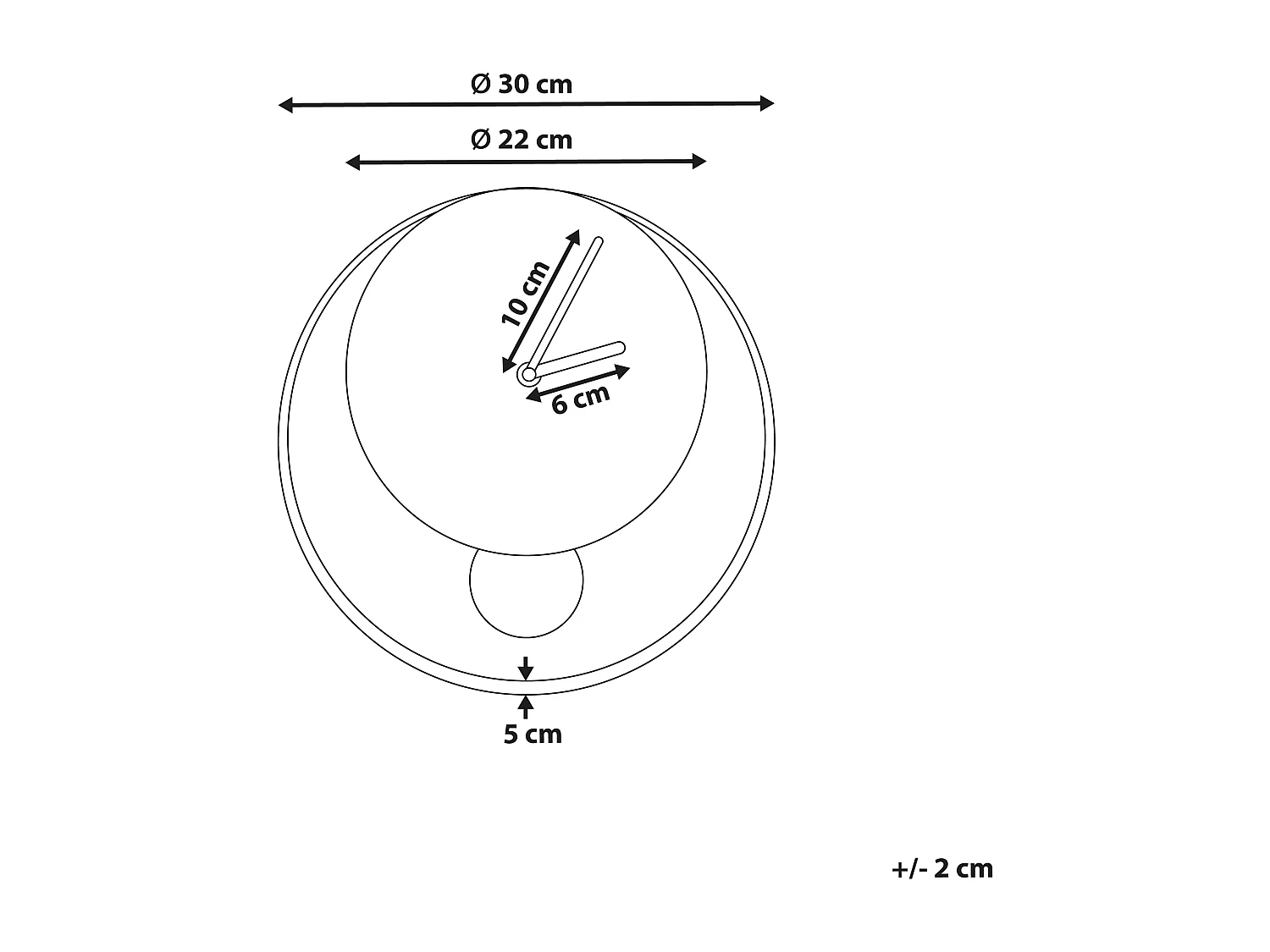 Horloge murale MAGLAND 30 cm Métal Noir