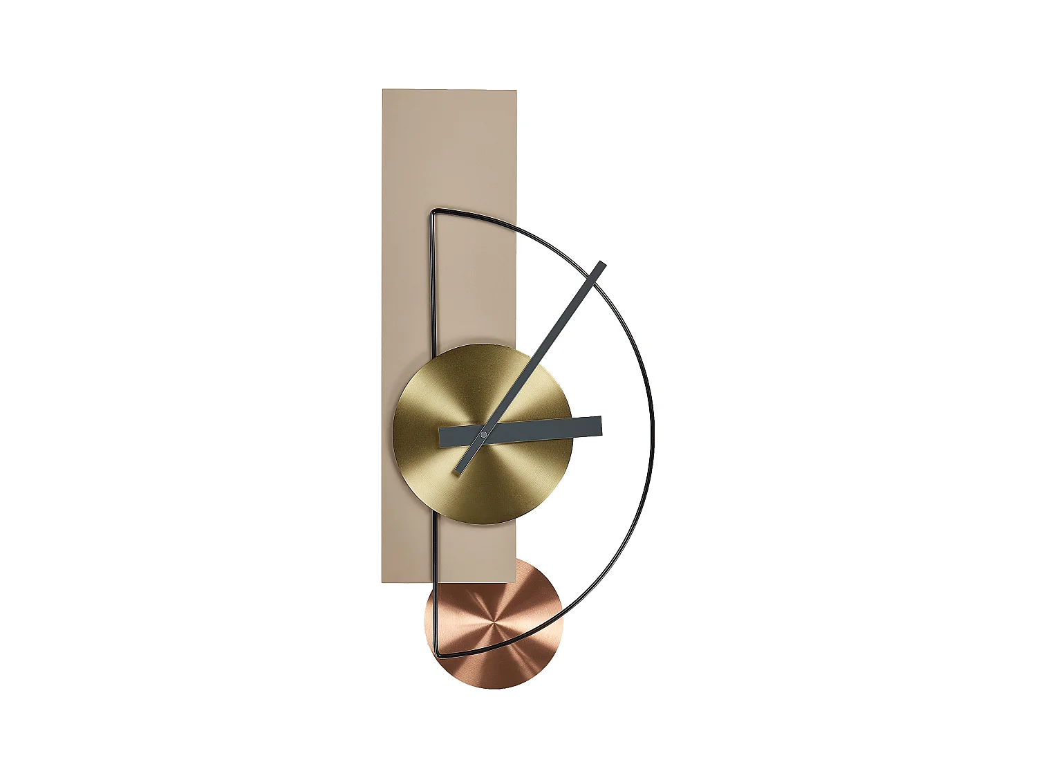 Wanduhr CEVINS 31 cm Metall Beige