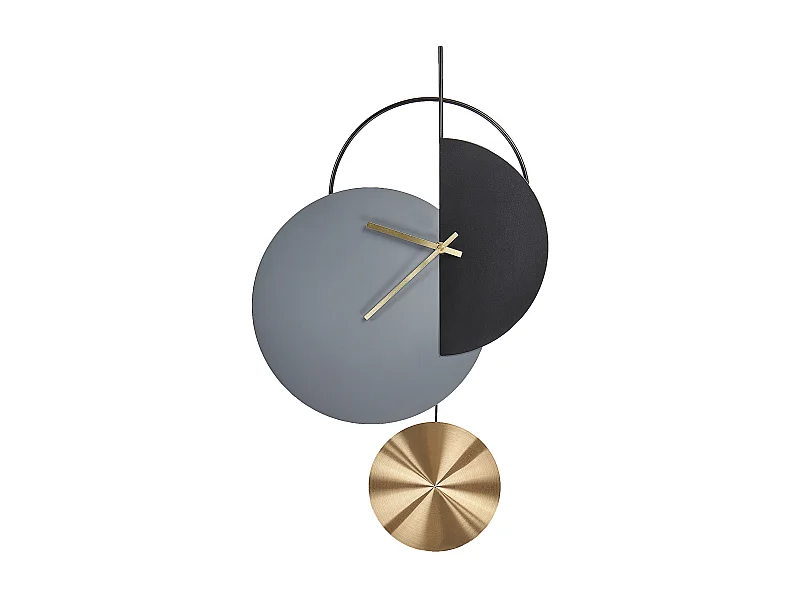 Horloge murale NENDAZ 32 cm Métal Gris