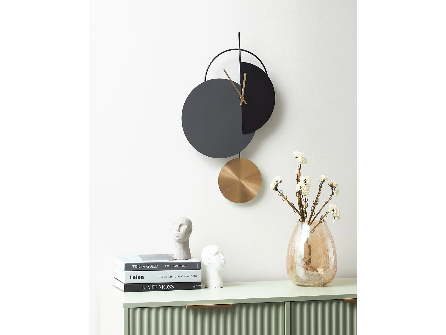 Wanduhr NENDAZ 32 cm Metall Grau