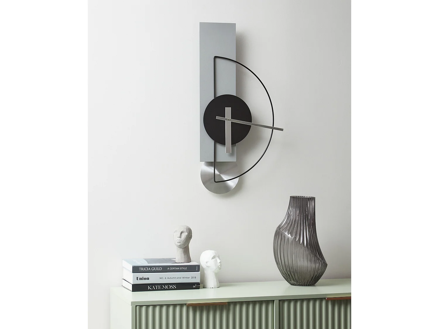 Horloge murale CEVINS 31 cm Métal Gris clair