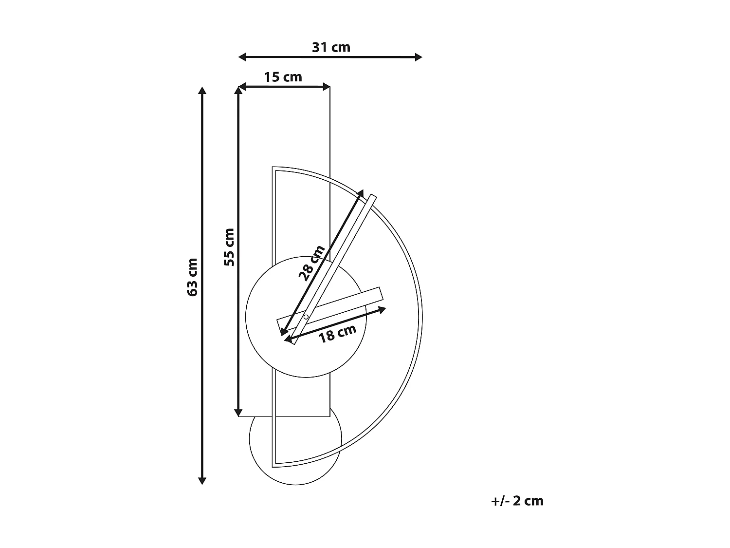 Horloge murale CEVINS 31 cm Métal Gris clair