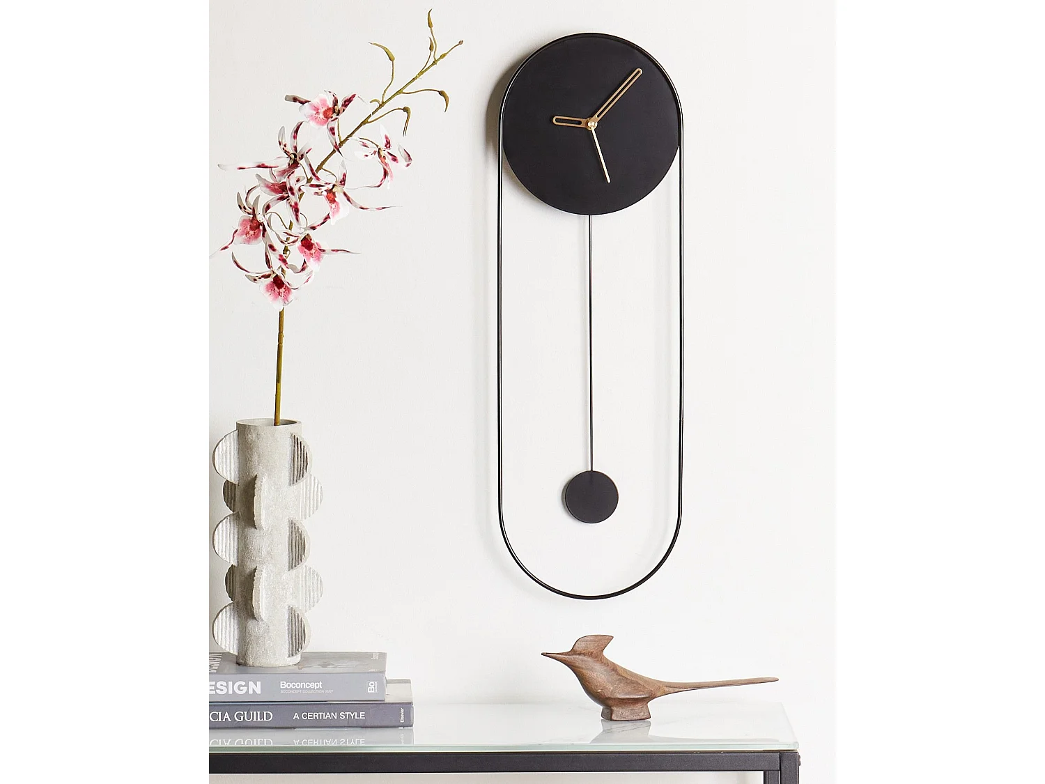 Horloge murale SALVAN 20 cm Métal Noir