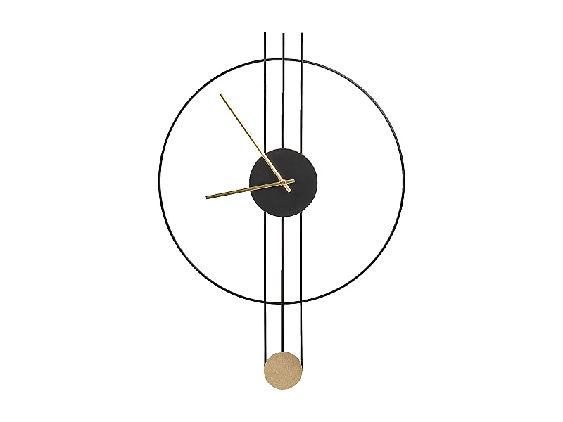 Horloge murale ANNIVIERS 44 cm Métal Noir