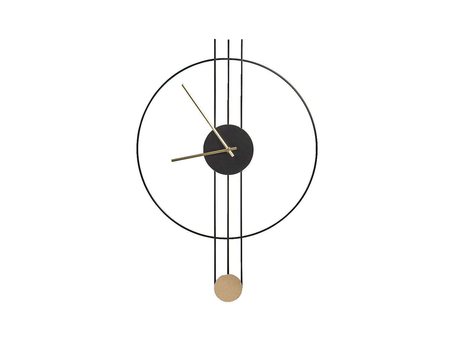 Wanduhr ANNIVIERS 44 cm Metall Schwarz
