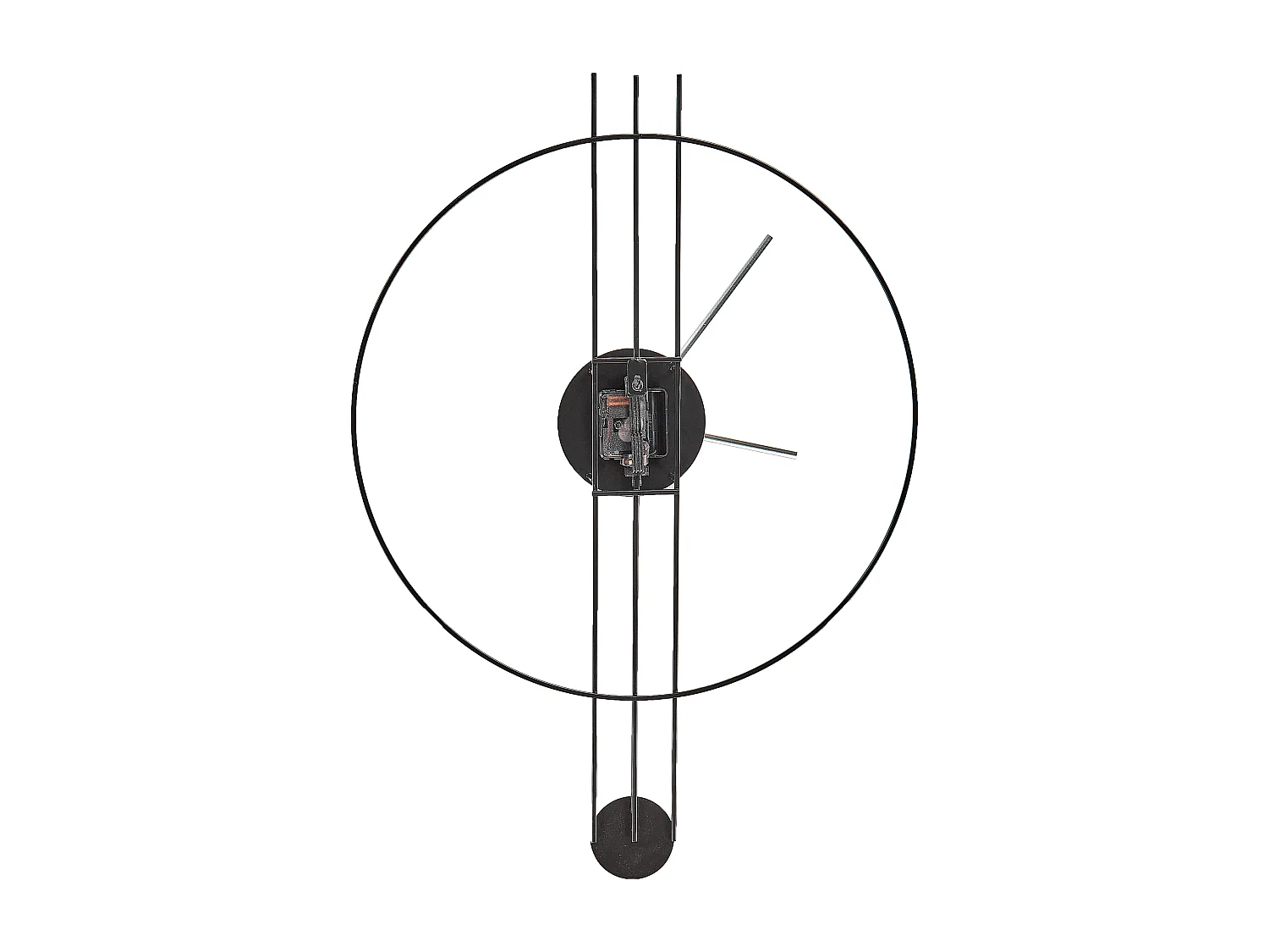 Wandklok ANNIVIERS 44 cm Metaal Zwart