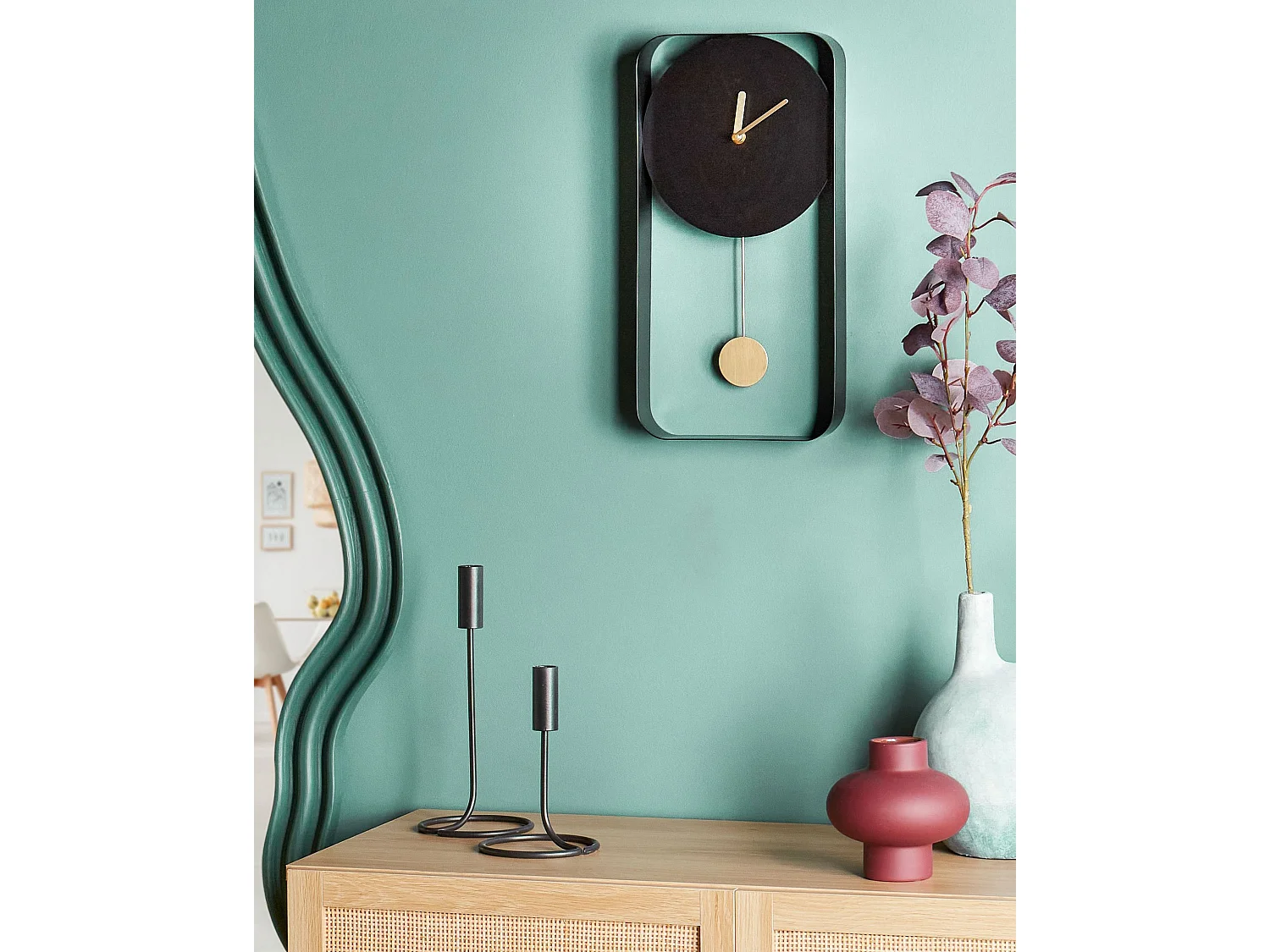 Reloj de pared SERVOZ 21 cm Metal Negro